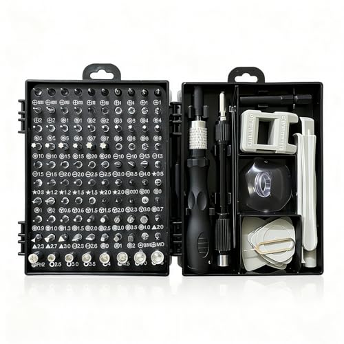 BOROLA 115-in-1 Precision Screwdriver Set, Magnetic Repair Tool Kit with Connecting rod & Extension...