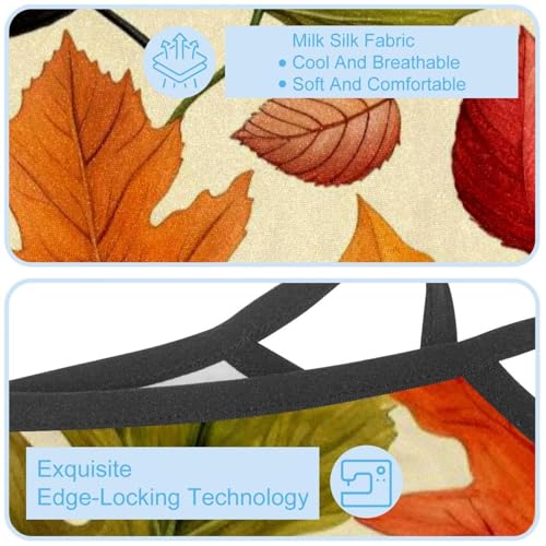 4 Pieces Thanksgiving Leaves Neck Gaiter Bandana Face Mask, Sun Cooling Scarf Gator Cover Head for Men Women4
