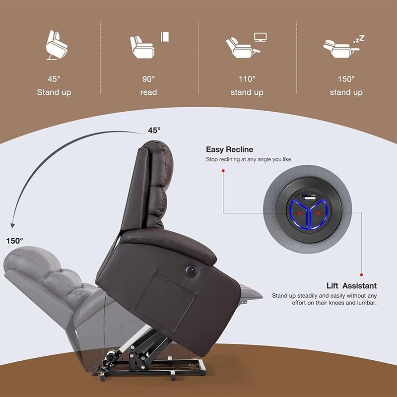 Sillón masajeador eléctrico piel PU color único miniatura 3