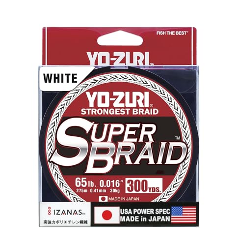 Yo-Zuri YZ-SB-65LB-WH-300YD: Super Braid White 65Lb 300Yd, White