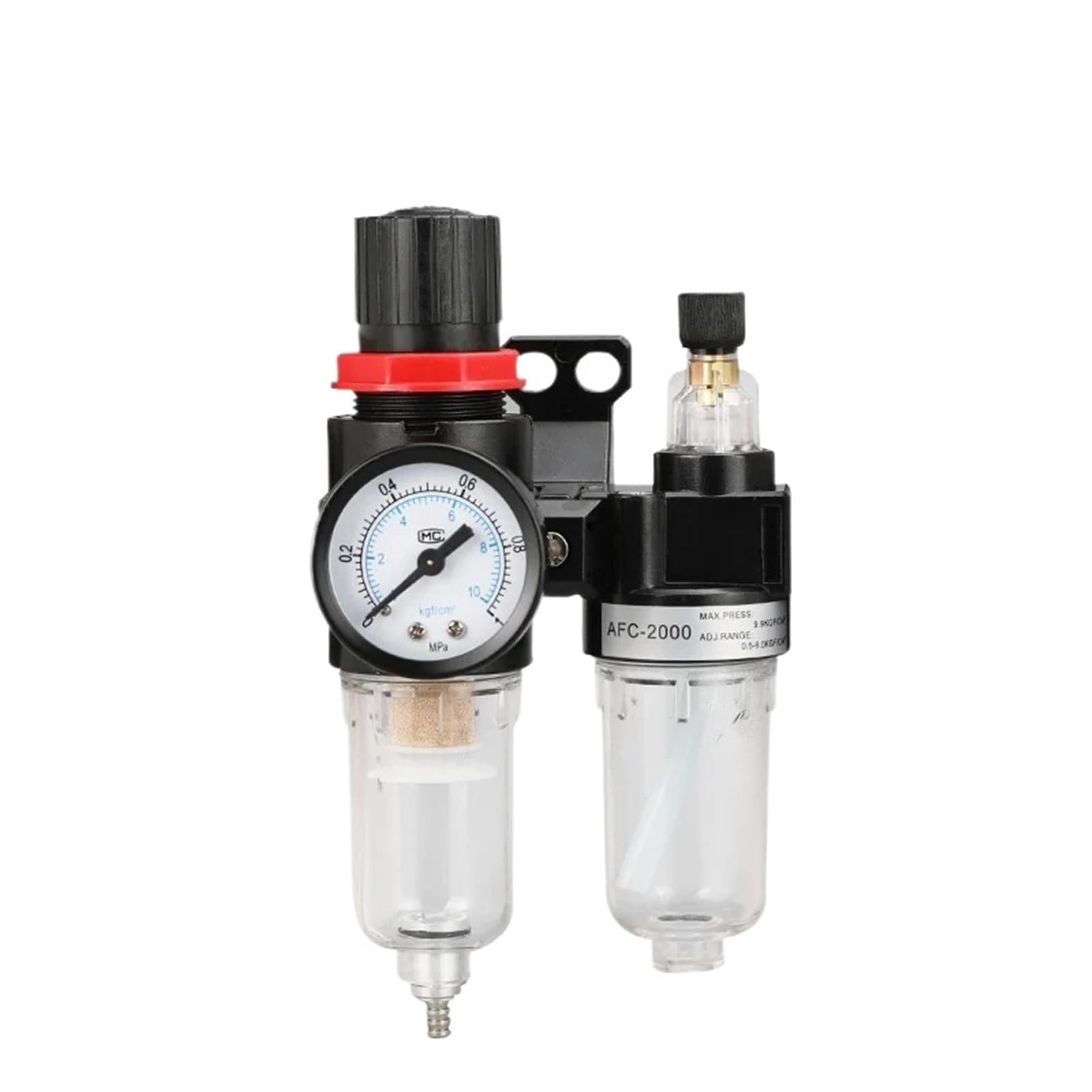 Régulateur de filtre for compresseur d'air pneumatique AFC2000 + séparateur AFR2000 + AL2000 G1/4 (1 pièce)(With 8mm JP COULPER)