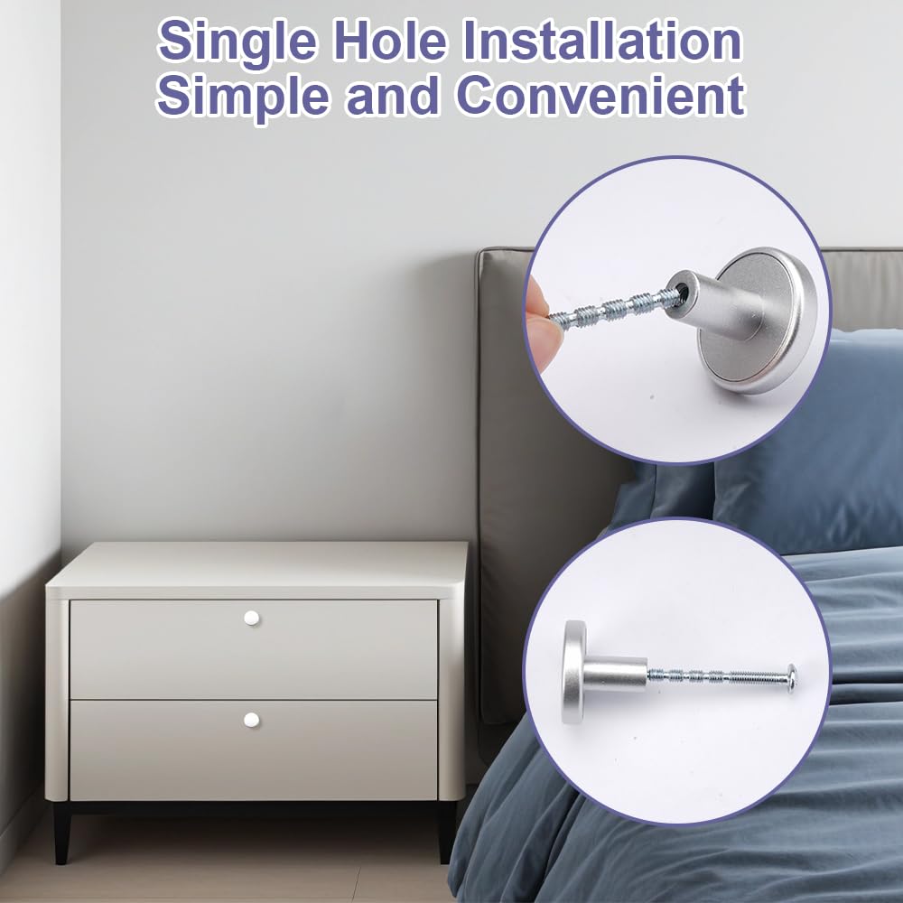 6 Pomelli Per Mobili In Lega Di Zinco | Grigio, Diametro 30 Mm - Per Armadi, Cassetti E Cucina - Foto 14