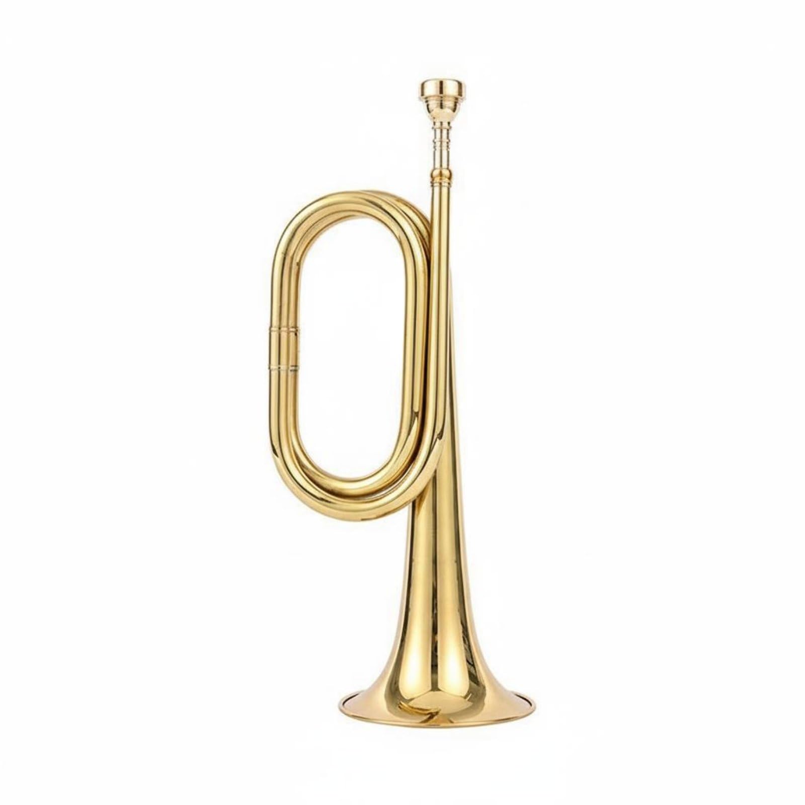 Tromba da Segnali Suono Potente Strumento a Fiato Militare Design Classico Strumento a Fiato in Ottone per Principianti, Studenti, Lezioni di Musica, Grande, Easy-blow Mp