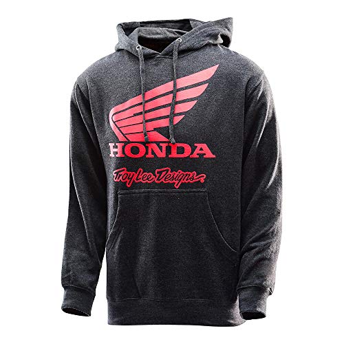 Troy Lee Designs Mens Official Licensed Honda Wing Hoody (Charcoal, Large)