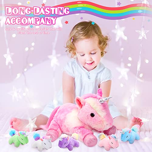 Sumind Mommy Unicorn Plush, Stylish Style, Pink - image 5