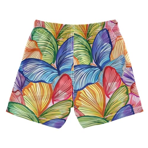 Rainbow Butterflies Boys Swim Trunks Toddler Shorts Swimwear Boardshorts2