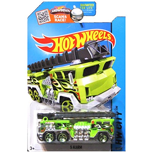 Hot Wheels Camión de Bomberos 1:64 Verde Neón miniatura 1
