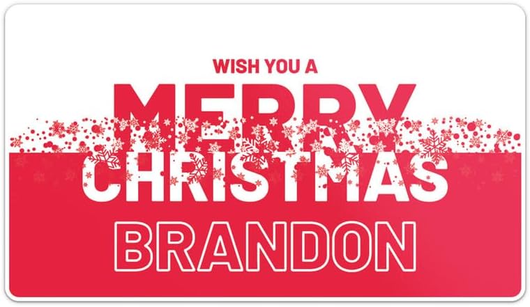 Calcomanía de vinilo impermeable con nombre de Brandon, decoración artística para Navidad, vacaciones, fiesta, decoración extraíble del hogar,