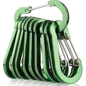 ORTAVA 10 Stück Karabinerhaken mit Blattfeder