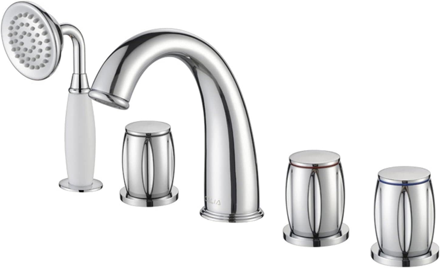 SBCGFY Deck Mounted Bath Shower Mixer Tap - 5-Function Bathtub Faucet Set, Modern Bathroom Shower System, Stylish Tub Tap For Ultimate Relaxation And Convenience,