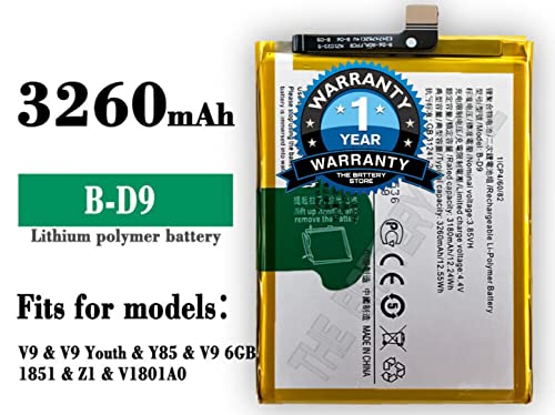 Image of Original B-D9 Battery for Vivo V9 / V9 Youth / Y85 /V9 6GB /1851 / Z1 /VI801A0 / 1723 Battery with 1 Year Warranty****(G0027)