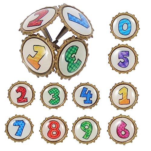 Angoily Alloy Material 100pcs Two-Leg Brads Decorative Brads for Paper Crafts DIY