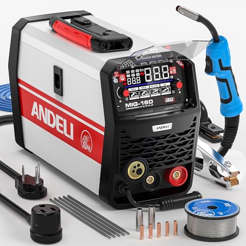 Image of ANDELI 160A MIG Welder, 110V /220V 4-in-1 MIG /Flux Core MIG /Lift TIG /Stick