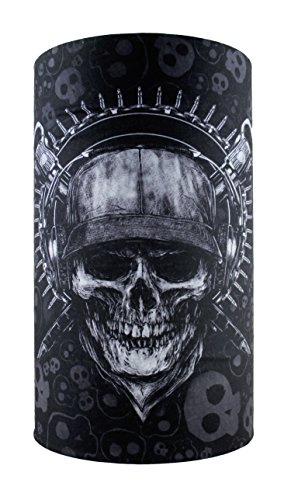HeadLOOP - Pañuelo multifunción Color Negro, Calavera, Microfibra