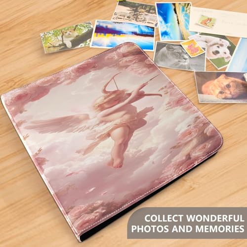 Álbum de fotos Scrapbook adhesivo con cubierta de cuero PU tamaño 11.8 x 11.2 pulgadas, 40 páginas miniatura 5