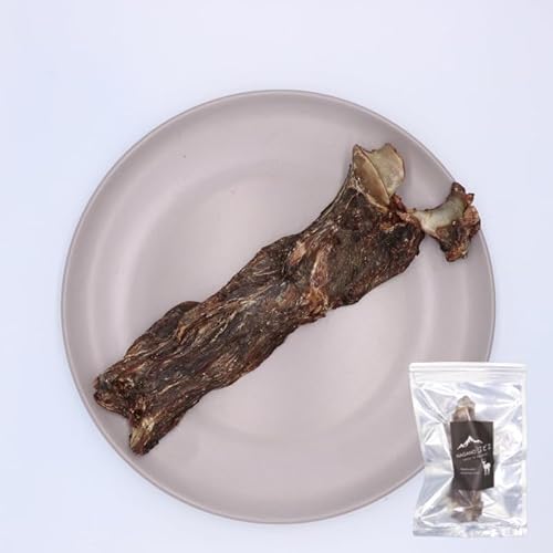 ながのジビエ 鹿肉 ネック 半割 ジャーキー M【約70g〜90g】大型犬 中型犬 小型犬の無添加おやつ 犬用 歯磨きガム 鹿肉付き骨 高たんぱく【長野県産 無添加】 犬 ペット おやつ
