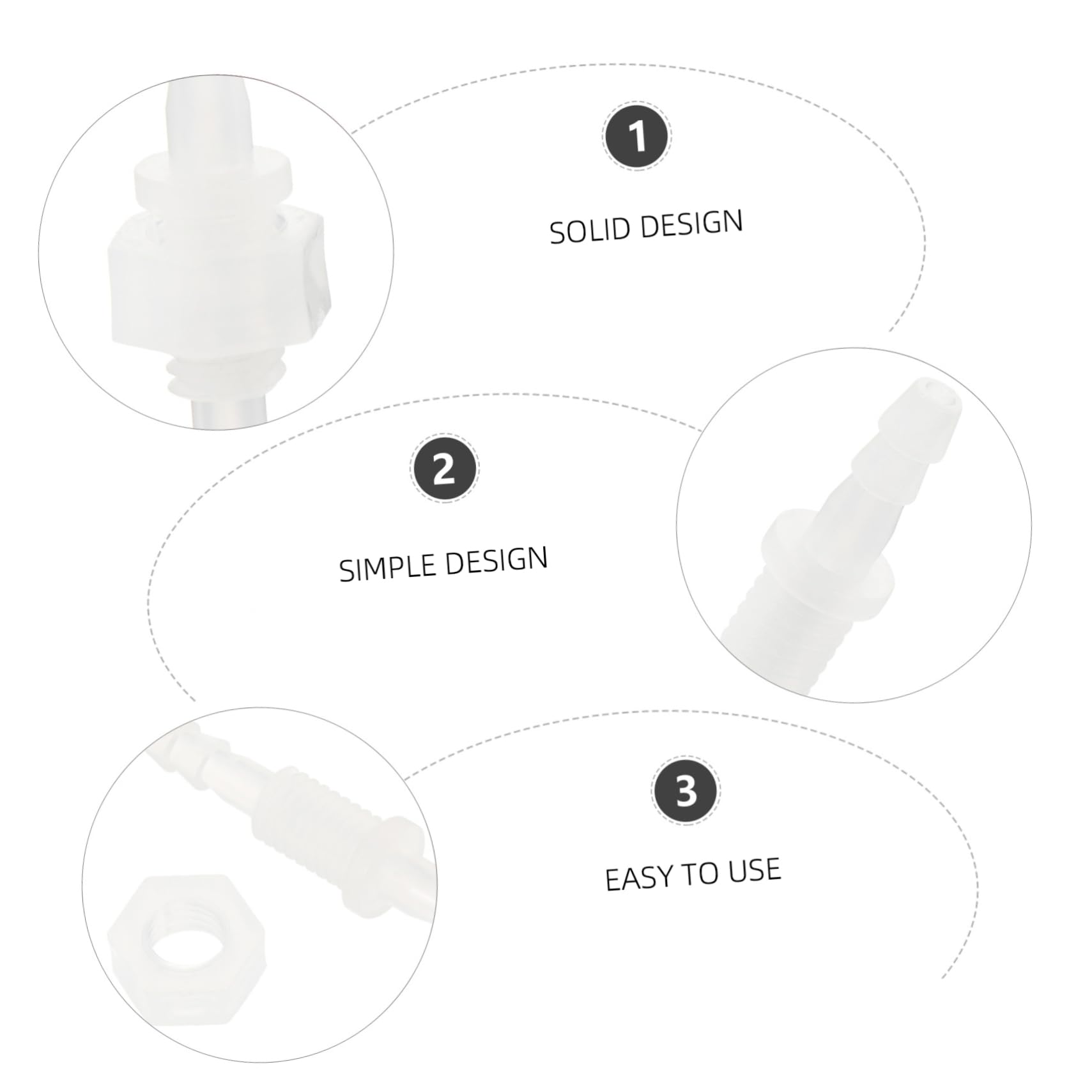 MUCKLILY 1set Connector Barbed Splicer Joint Adapter Threaded-to-barbed Fittings Straight Bulkhead Fitting 1/4 Water Line Fittings Pipe Push to Connect Tube Joint Hose Pagoda Joint 10pcs