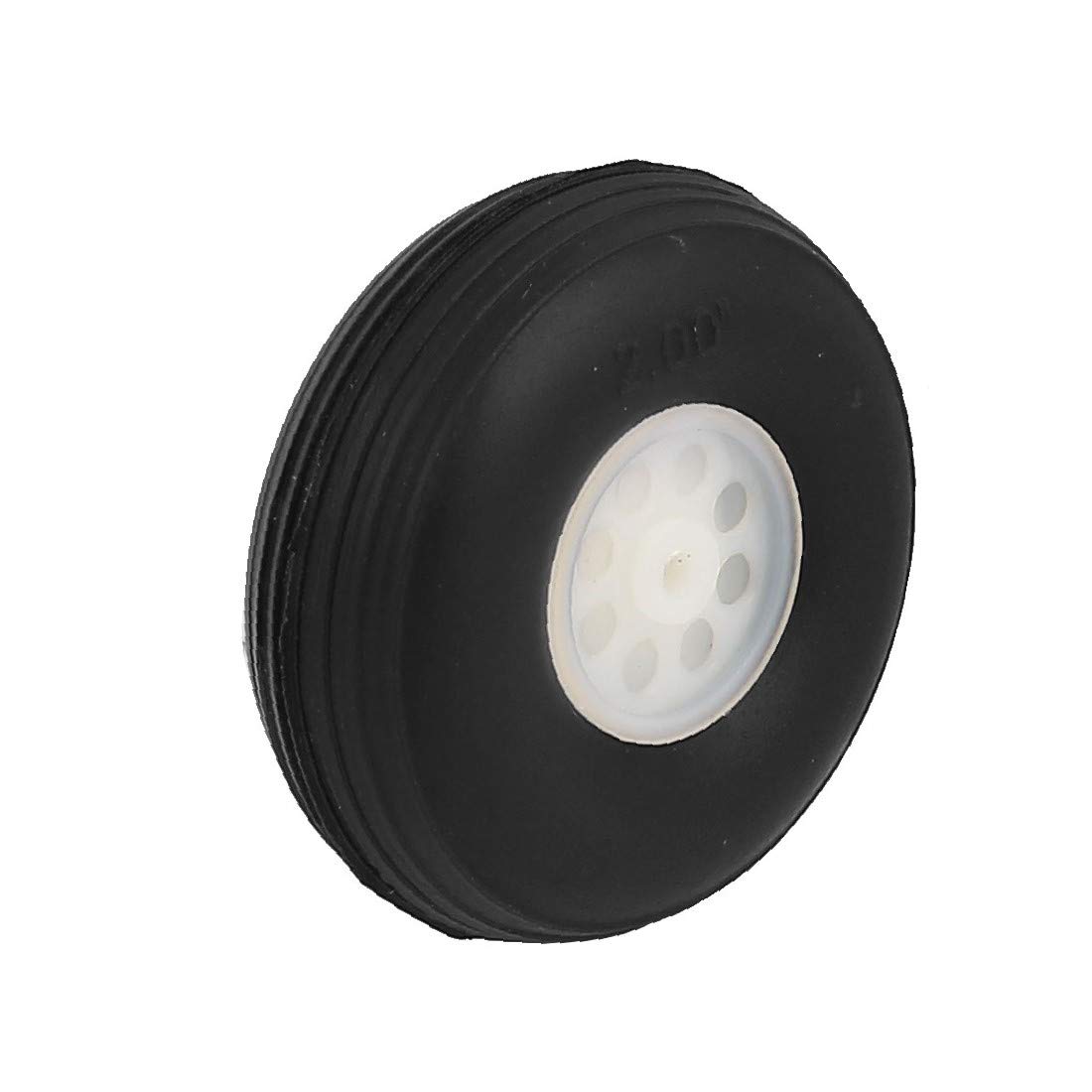 Buy XDREE 3mm Shaft Hole RC Plane PU Tail Tire Rubber Wheel Metric Size D50 H20(Rueda de goma