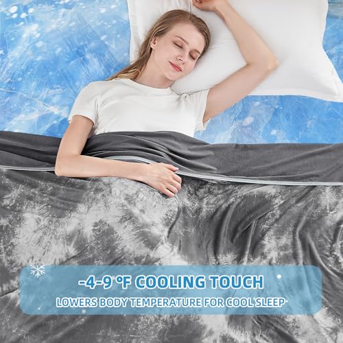 Image of inhand Cooling Blanket Twin Size (60 inchx80 inch), Cooling Blankets for Hot Sleepers, Absorbs Heat to Keep Adults Cool for Summer Nights Sweats, Thin Cold Lightweight Blanket for Couch Bed, All Season Use