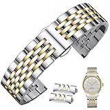 [FOUUA] 時計バンド ステンレス 時計ベルト 金属ベルト スマートウォッチバンド ベルト 腕時計バンド 16mm 18mm 19mm 20mm 22mm 24mm 交換ベルト ステンレス TISSOT、ロンジン、オメガなどに適した腕時計