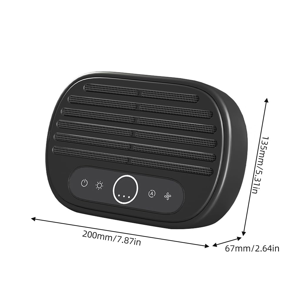 Oczyszczacze Powietrza do Domu i Samochodu Firmy Freshener - H12 HEPA Oczyszczacz Powietrza do Usuwania Formaldehydu, Dymu, łupieżu i Zapachu Włosów - Przenośny Oczyszczacz z Jonami
