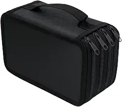 Estojo Box/Estojo Escolar/Estojo de Lápis/Estojo Com 4 Níveis E Zíper 72 Canetas Divisórias/ Grande Capacidade (Cor Masculino)