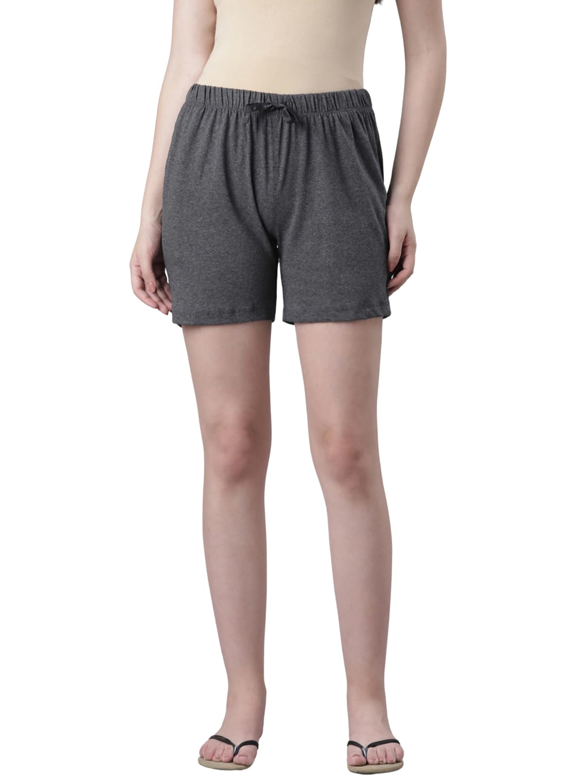 Women Cotton Shorts | Relaxed fit Nightwear Bottom | Solid Loungewear