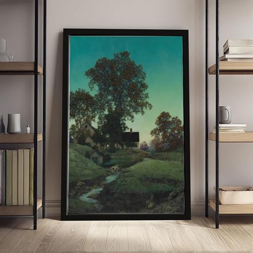 Maxfield Parrish Evening chef-d'œuvre en toile déco murale suspendre