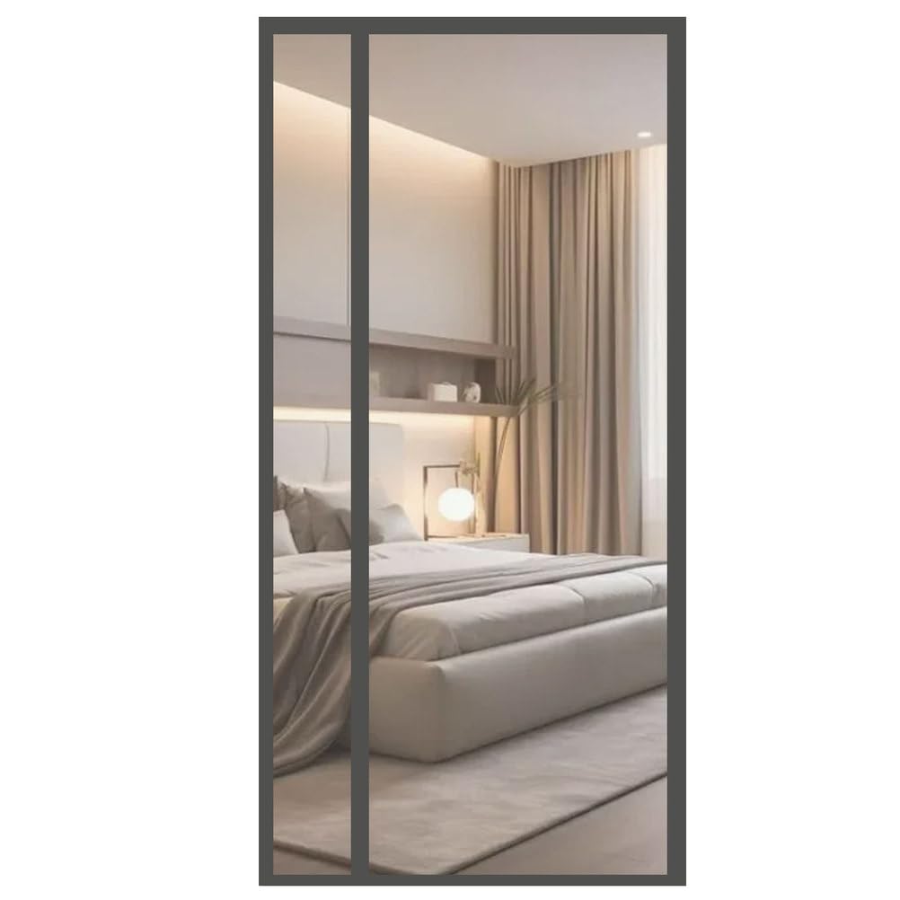 Tende per Porte Trasparenti con Isolamento Termico Copertura Divisoria Invernale per Porte con Magnete Tenda Porta a Mani Libere per Cucina Soggiorno Chiusura Automatica,A,80x210cm