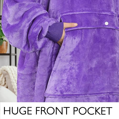 Image of Catalonia Oversized Hoodie Blanket Sweatshirt, Comfortable Sherpa Giant Pullover with Large Front Pocket for Adults Men Women Teenagers Wife Girlfriend