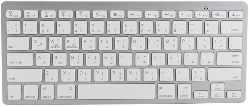 Wireless Keyboard Compatible with PC Laptop Android Arabic English BilingualArabic