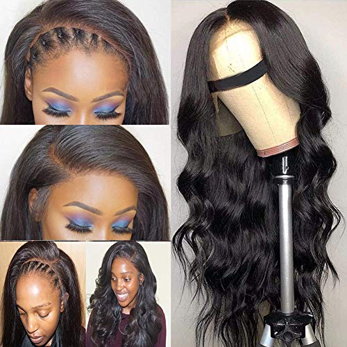 Arabella 20inch Transparent Lace Front Wigs Human Hair 13x4 Body Wave Lace Front Wigs 10A Body Wave Human Hair Wigs With Baby Hair 180% Density Human Hair Wigs (20 inch, 13X4 body)