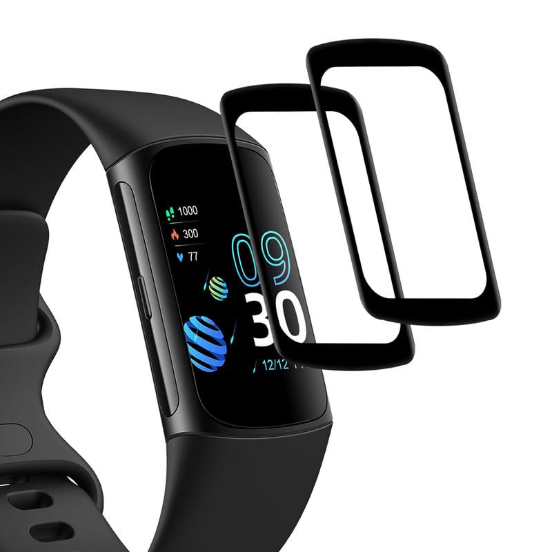 SkyKeep (2 Stücke Displayschutzfolie für Schutzfolie Fitbit Charge 6 Schutz, PMMA, Kratzfest, HD, Anti-Bläschen, Ultra-klar, für Displayschutz Fitbit Charge 5 Folie Screen Protector