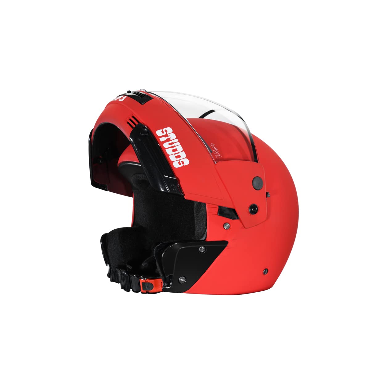 Studds Ninja Pastel Plain Flip Up Full Face Helmet (Matt Sports Red, L)-image-25