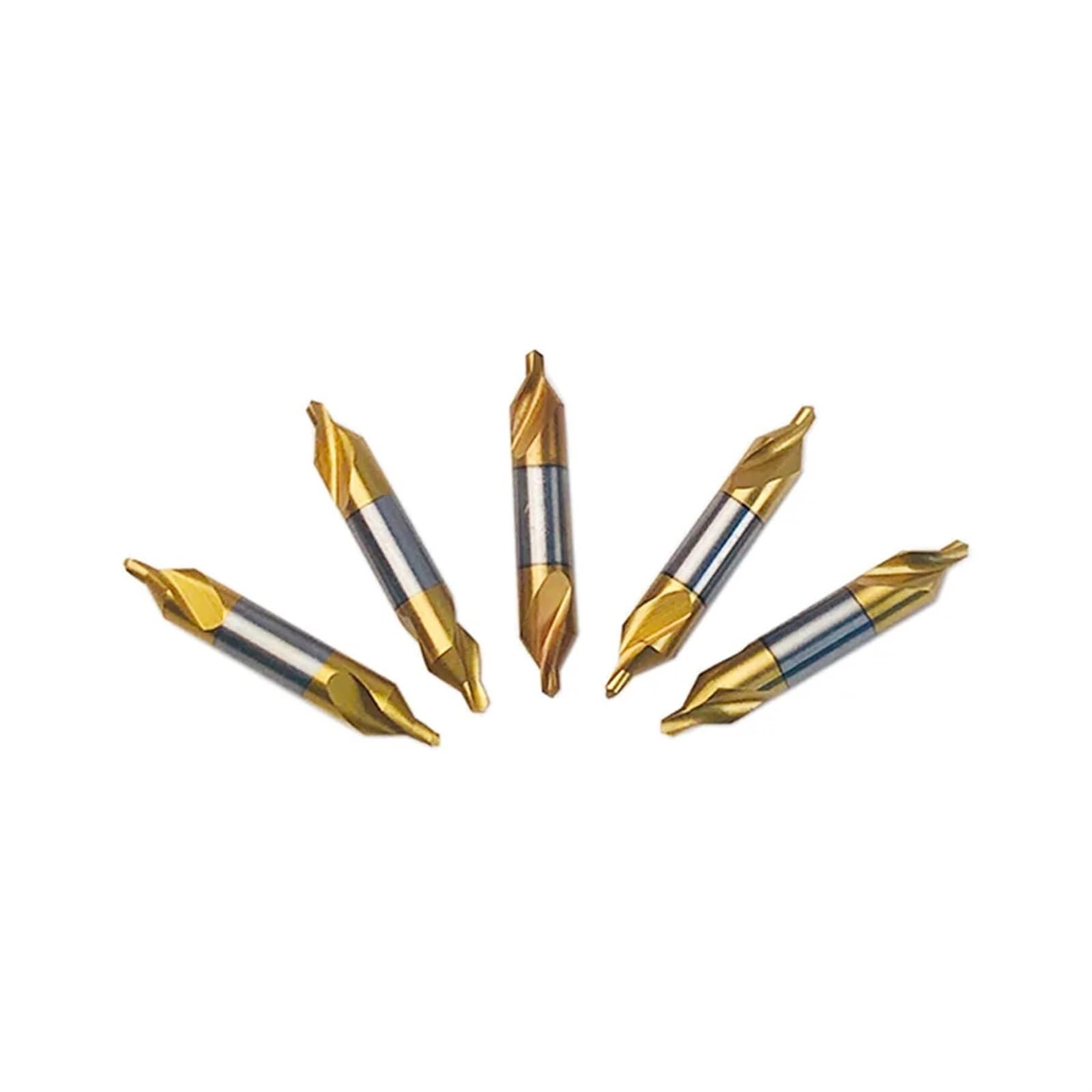Punta for trapano a smusso con scanalatura a spirale in acciaio rapido contenente cobalto, 60°, tipo A, punta for centraggio da 1,5 mm(HSS,A6.0 (14MM)_5PCS)