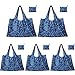 Torby na Zakupy Wielokrotnego Użytku Z Uchwytami Składane Torby na Zakupy na Artykuły Torby na Ramię O Dużej Pojemności 5 Szt Zmywalne Dla Mamy Toreb na Zakupy Przyjazne Dla śro(Size:Wielki,Color:A22)
