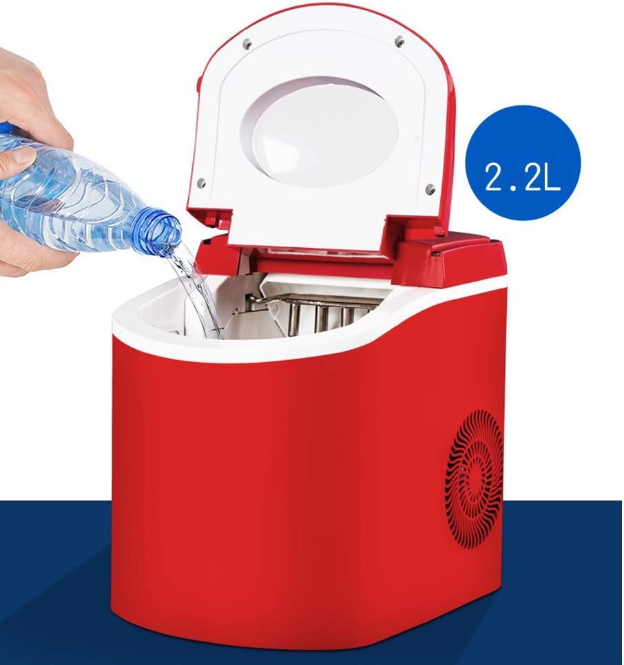 Portable Ice Maker Countertop, 2 Sizes (S/L) 9 Ice Cub Breeds in 6 Minutes, 26 Pounds of Ice in 24 Hours, Ice Maker with Ice Scoop and Basket