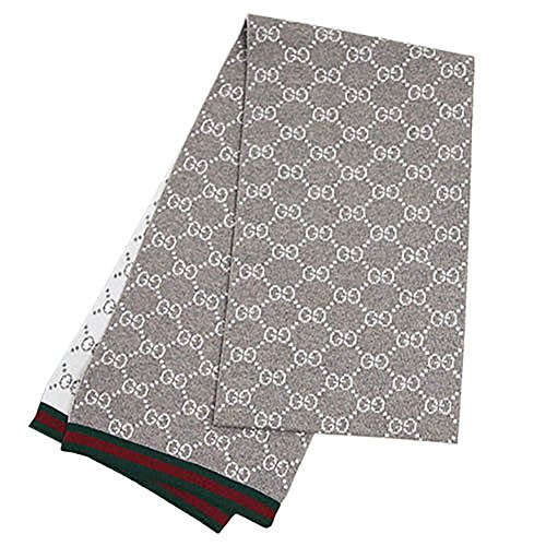 [グッチ] マフラー 325806 トリコット ウール100％ ウェビング (ライトブラウン) [並行輸入品]