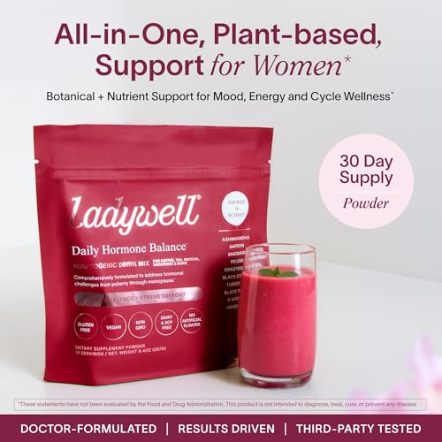 Ladywell Daily Hormone Balance Powder | Natural Cycle Support for Women | Supports Mood, Bloating, Cramps, Skin Health & Cravings with Chasteberry, B Vitamins, Ashwagandha, Saffron + | 30 Servings - Image 3