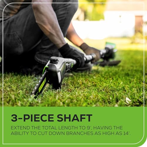 Image of Greenworks 60V 10 inch Brushless Cordless Pole Saw, 2.0Ah Battery, Charger + Bonus 4.0Ah Battery