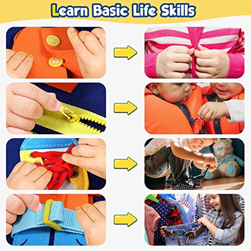 Toddler Busy Board - Montessori Toys for 1-3 Year Old Boy Birthday Gift, Educational Learning Sensory Busy Book for Two Year Old Boys, Kids Ages 2-4 Activities Toy for Airplane Car Travel - Image 5