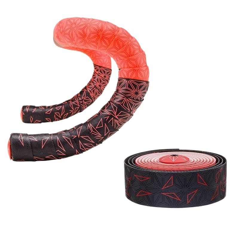 Lenkerband Bicicleta Fahrrad Anti-Rutsch-Lenkerband, stoßdämpfende Lenkerbänder, Fahrradzubehör Lenkerband Rennrad (Color : Black tangerine)