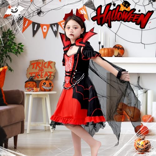 Disfraz de Vampira para Niñas Talla Large 10-12 años miniatura 5