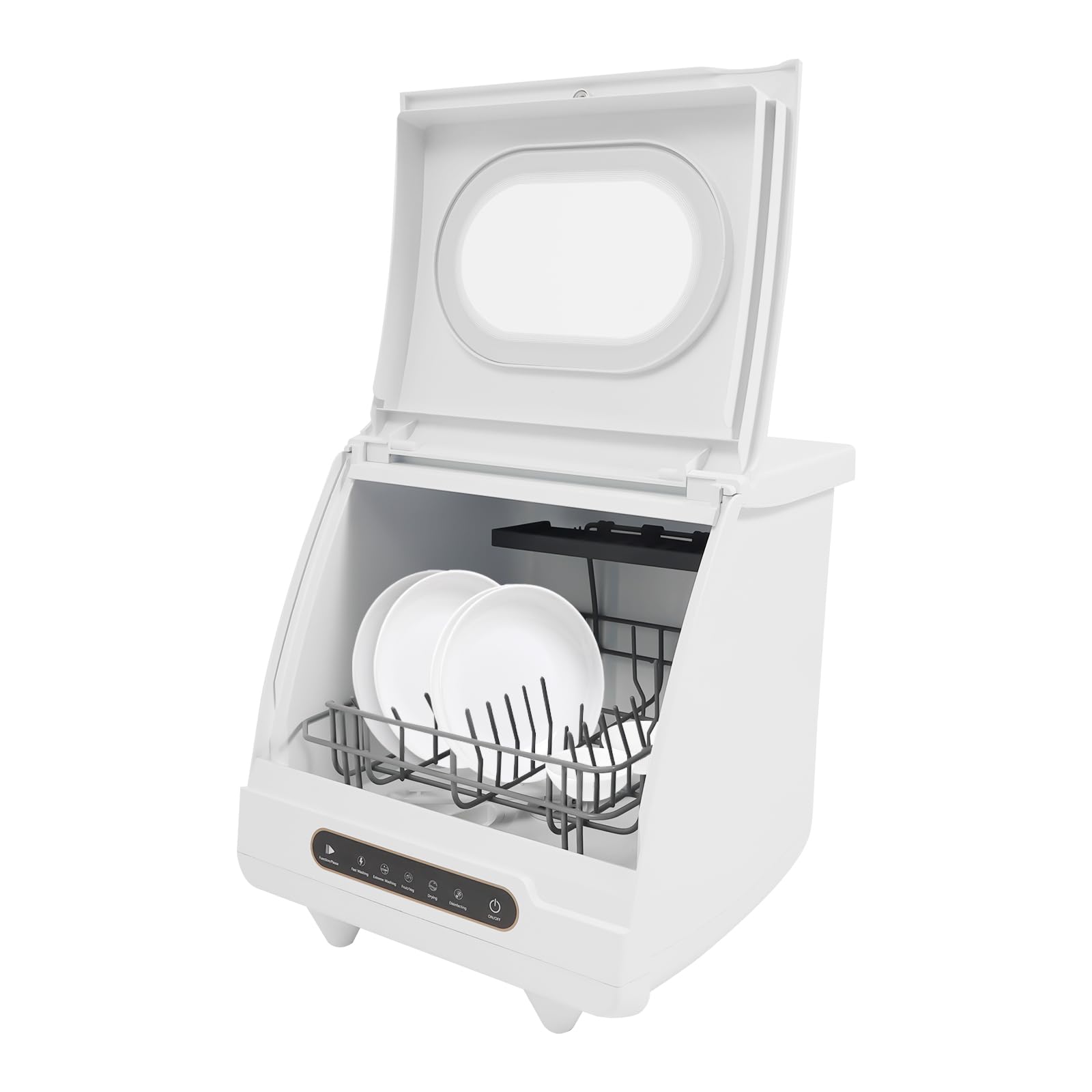 800 W, lavastoviglie da tavolo, 5 programmi e 2 modalità di risciacquo, mini lavastoviglie con supporto per lavastoviglie, piccola lavastoviglie, per ufficio, campeggio, camper
