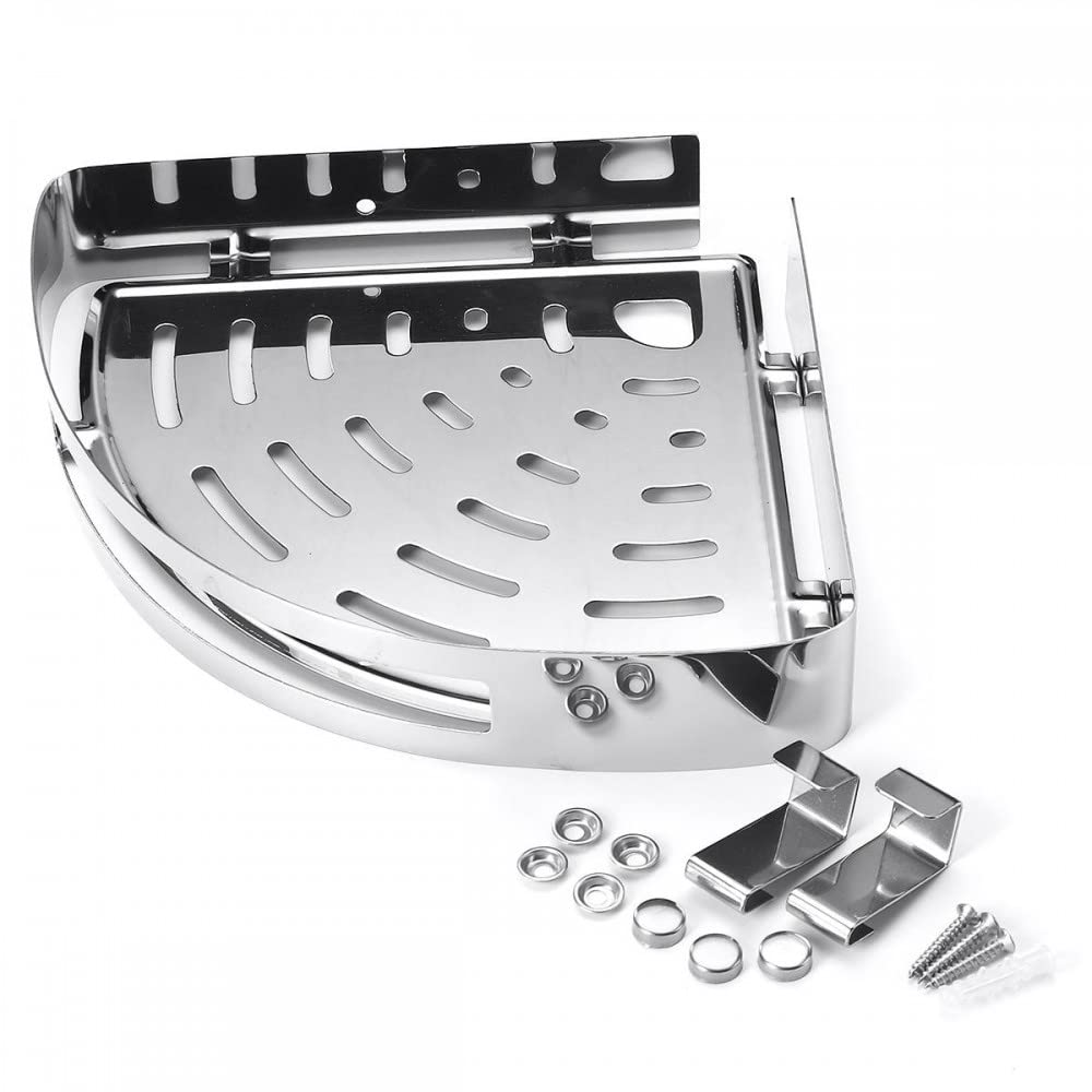 GXMRHWY Kitchen Bathroom Stainless Steel Triangular Rack Shower Caddy Storage Holder Shelf