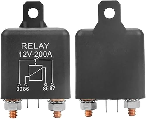 Miniatura 3 de Relé de interruptor de batería universal de 12 V 200 A, arranque de relé de batería dual de 4 pines, relé de arranque de corriente compatible con