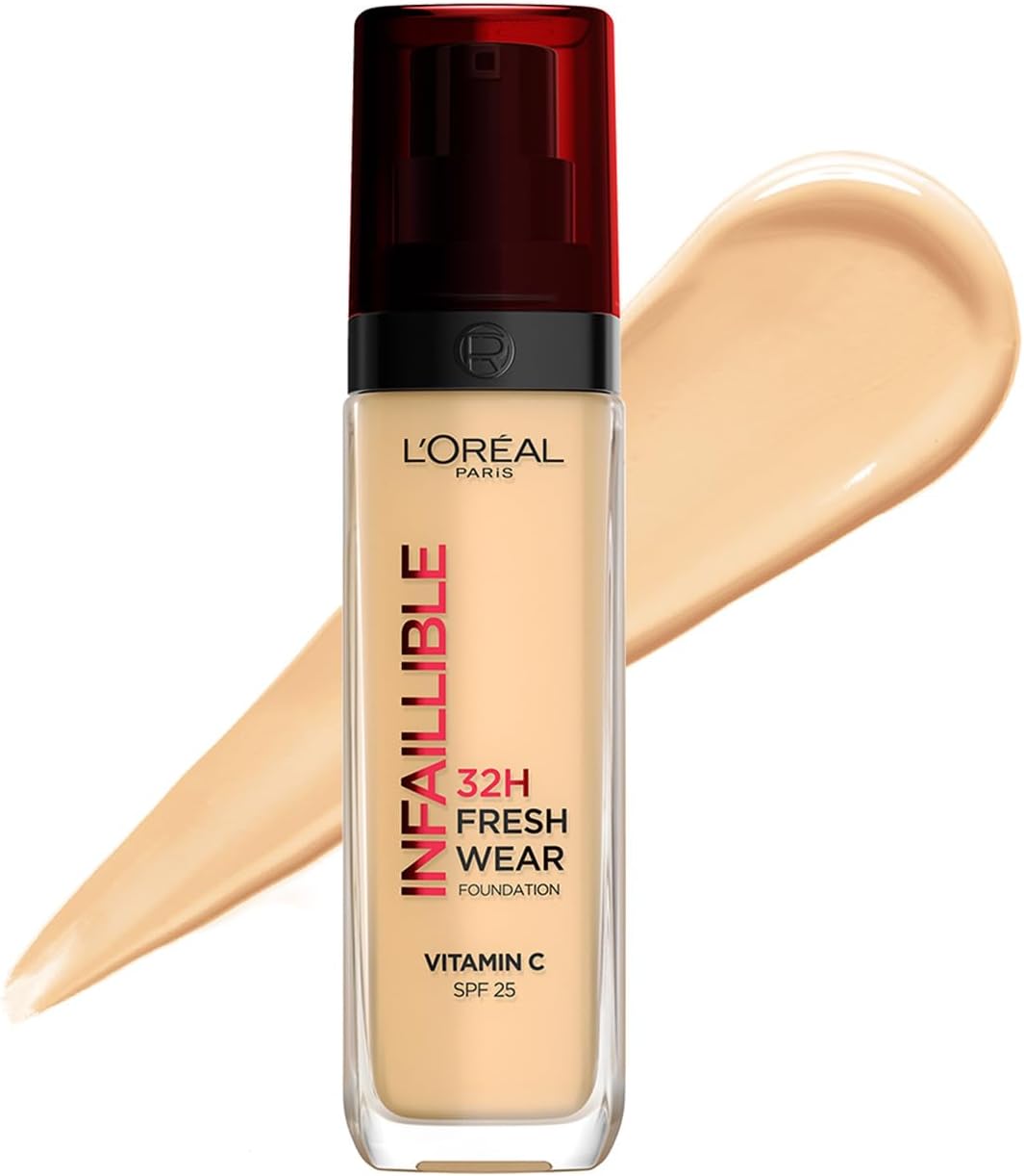 L’Oréal Paris Infallible 32H Fresh Wear Foundation, Luminous Coverage, Shade No 120, 30ml