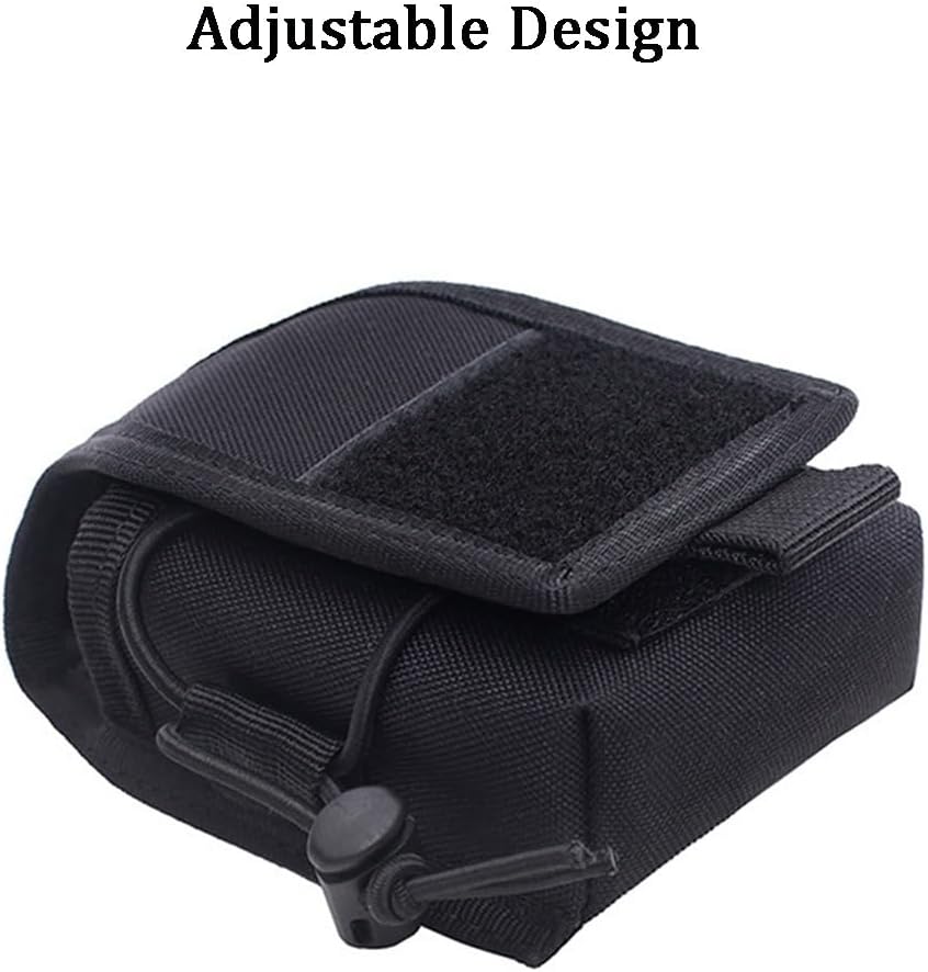 Versatile Pouch Case Holder for GPS Phone, Universal Radio Pouch, Adjustable Molle Magazine Bag with Elastic Cord, Small Nylon Belt Pack for Walkie Talkies Radio