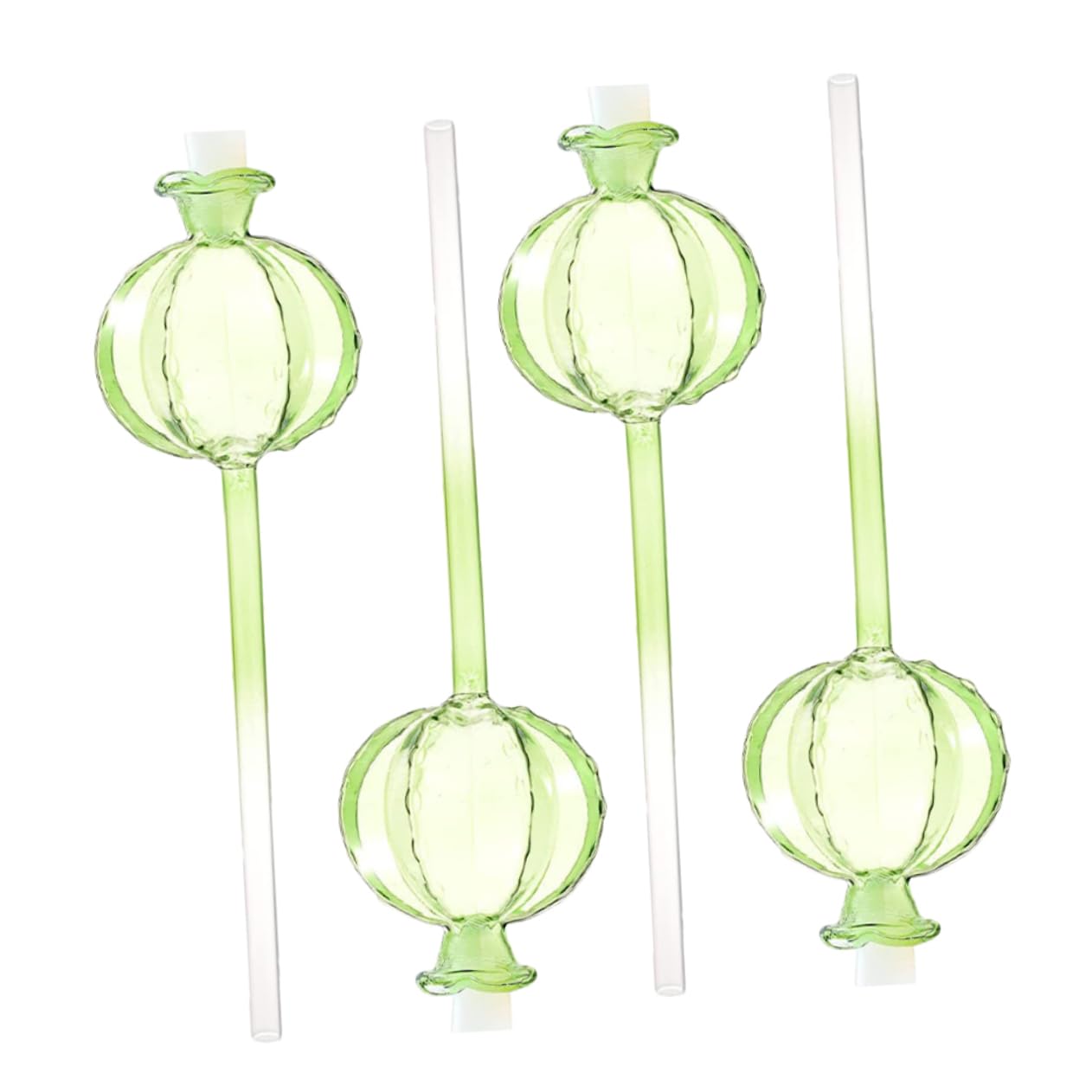 ibasenice Globes D'arrosage Automatique Forme Cactus Système Décoratif et Hydratation Continue Lot de 4 en Verre Borosilicate Vert pour Plantes et Bonsaïs