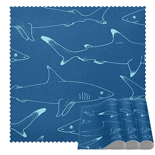 Sets de table requin multicolore 12x12 pouces, l'accessoire idéal contre les plats chauds